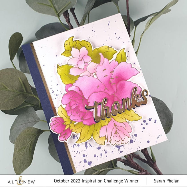 Altenew Spark Joy Lily Bouquet, vibrant floral arrangement with colorful lilies and greenery, perfect for joyful home decor.