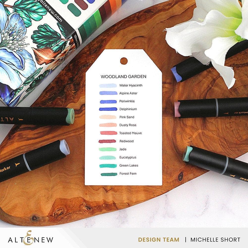 Artist Alcohol Markers Set L & Sweet Jasmine Stamp Set Bundle