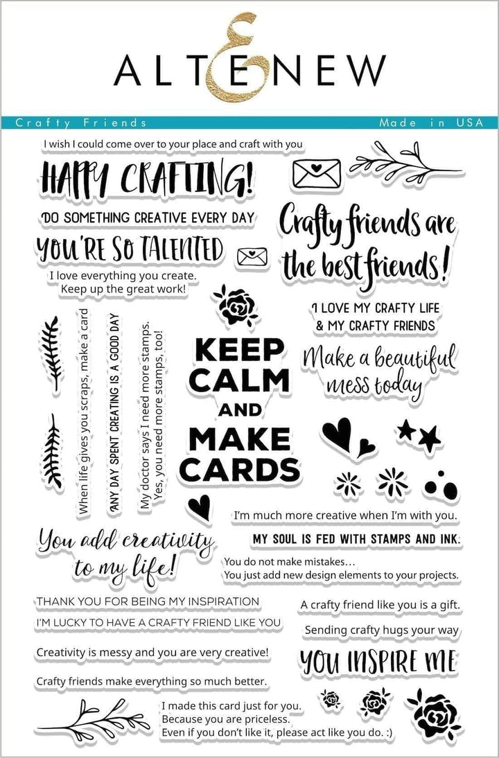 Altenew Stamp Bundle Crafty Friends Stamp Set & Add-On Stamp Set Bundle