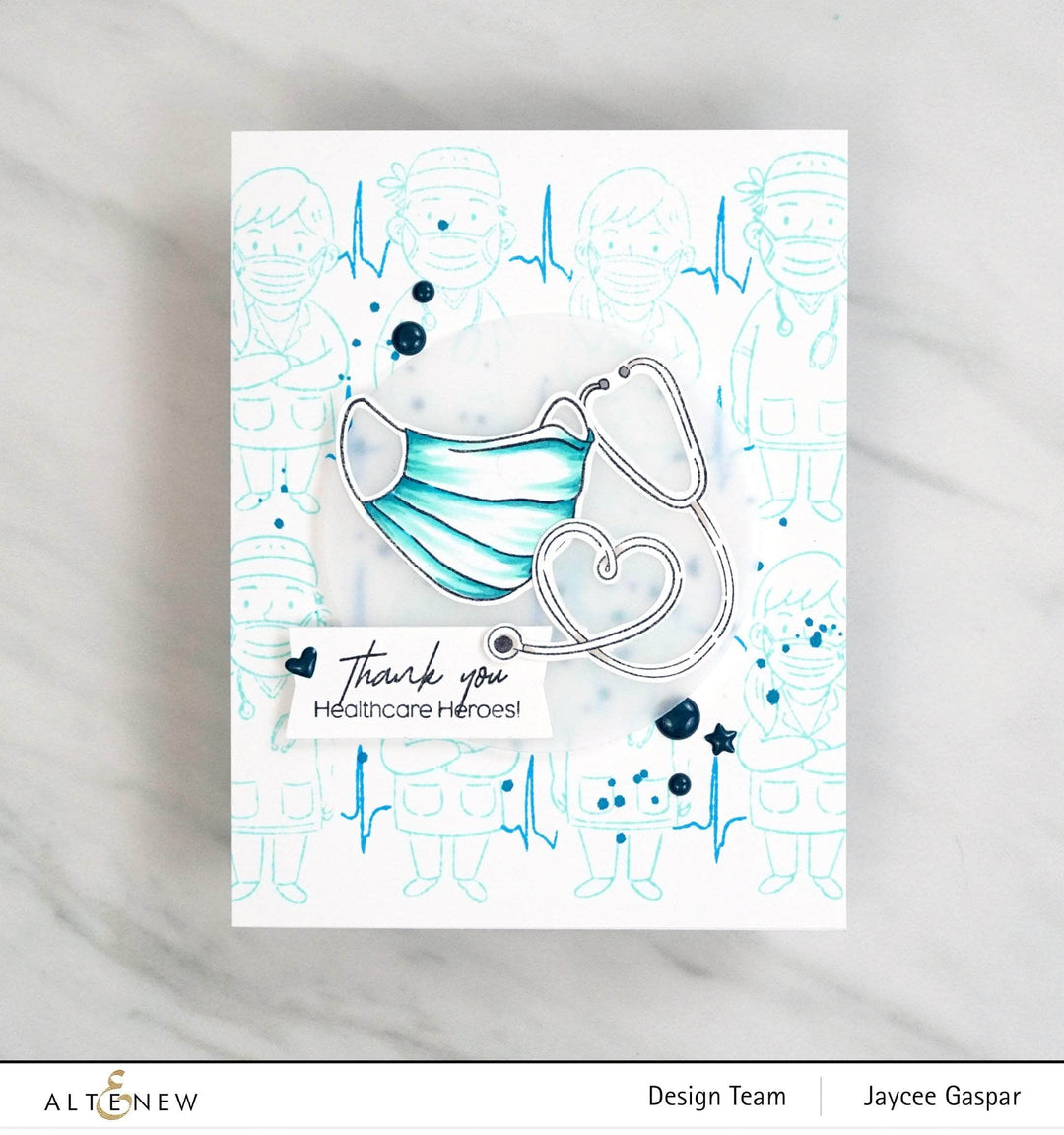 Altenew Heroes of Today Stamp Bundle featuring multiple detailed rubber stamps for creative crafting and card making.