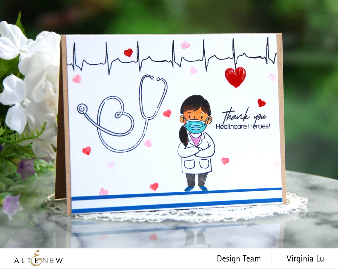 Altenew Heroes of Today Stamp Bundle featuring various detailed rubber stamps for crafting and card making.