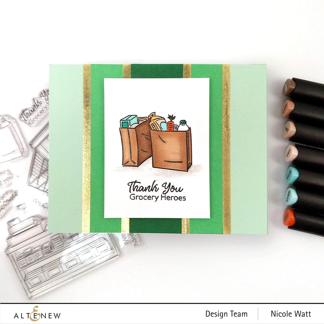 Altenew Heroes of Today Stamp Bundle featuring various detailed rubber stamps for crafting and card making.