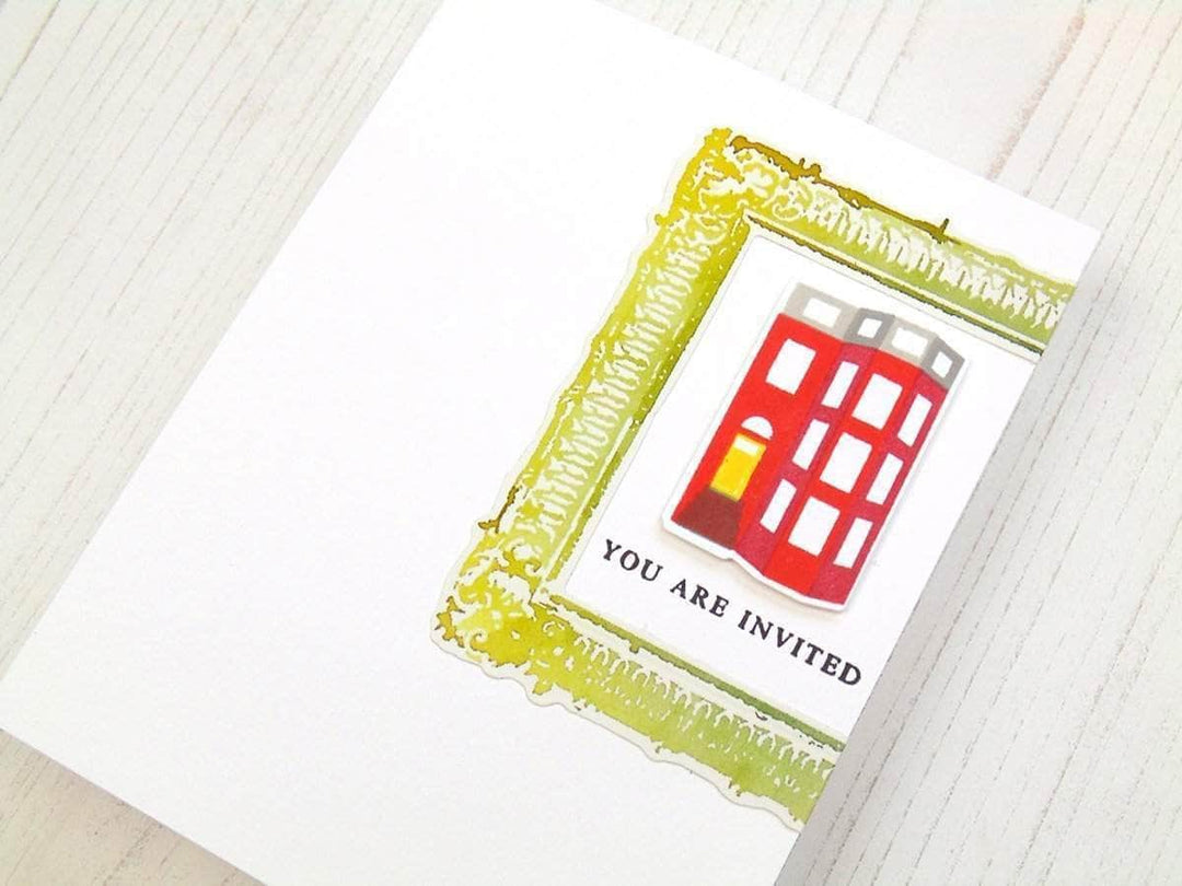 Altenew Houses as Homes Stamp Bundle featuring detailed house and home-themed rubber stamps for crafting projects.