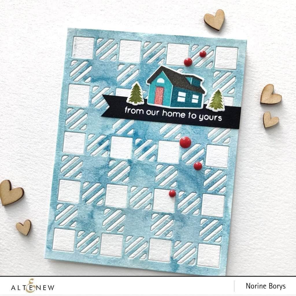 Altenew Houses as Homes Stamp Bundle featuring various house designs on clear stamps for crafting and scrapbooking projects.