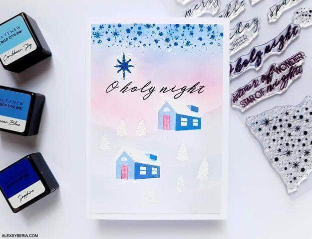 Altenew Houses as Homes Stamp Bundle featuring various house-themed rubber stamps for crafting and card making.