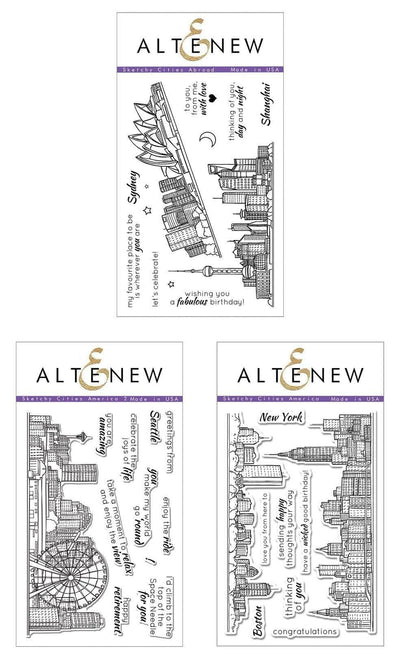 Altenew Stamp Bundle Sketchy Cities Stamp Bundle