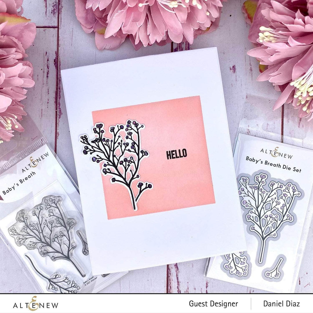 Altenew Eclectic Vibes Mini Stamp Bundle featuring diverse floral and abstract designs on clear rubber stamps.