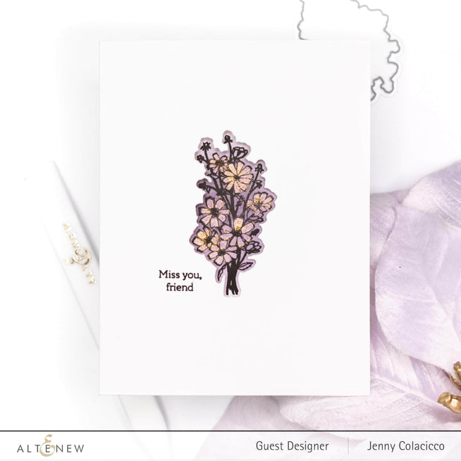 Altenew Eclectic Vibes Mini Stamp Bundle featuring colorful, artistic stamps with floral and abstract designs.