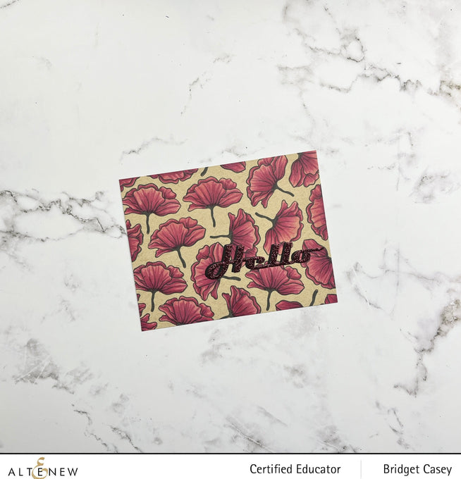 Altenew Gardens Around the World mini stamp bundle featuring detailed garden-themed rubber stamps for crafting projects.
