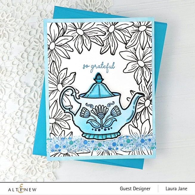 Altenew Gardens Around the World Mini Stamp Bundle featuring colorful floral and garden-themed rubber stamps.