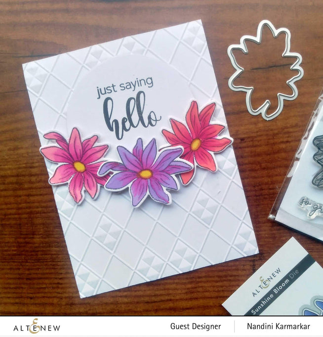 Altenew Gardens Around the World Mini Stamp Bundle with assorted garden-themed rubber stamps on a white background.