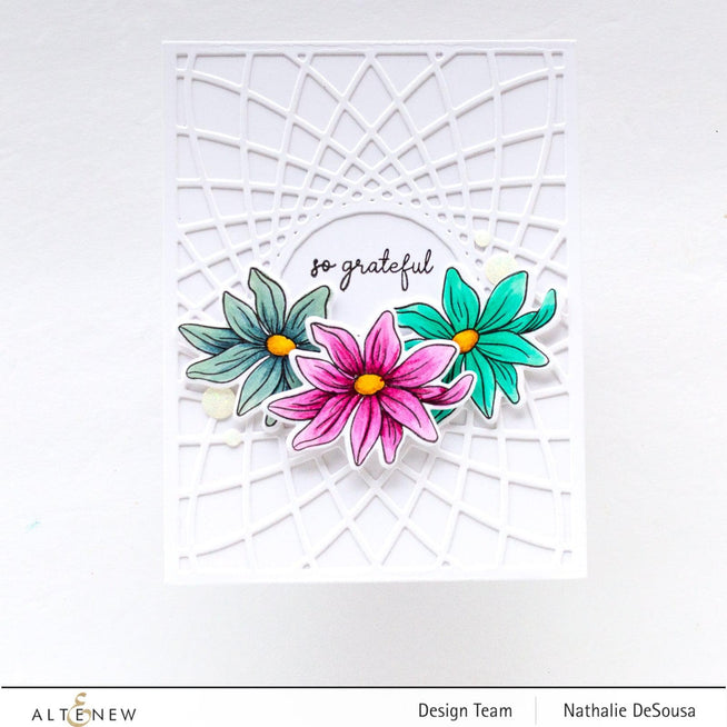 Altenew Gardens Around the World Mini Stamp Bundle featuring various garden-themed rubber stamps on clear acrylic sheets.