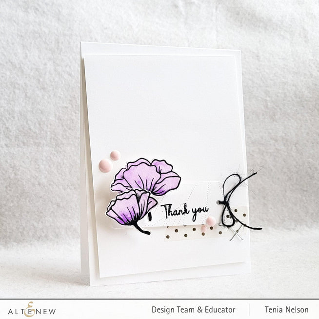 Altenew Gardens Around the World Mini Stamp Bundle featuring various garden-themed rubber stamps on clear sheets.