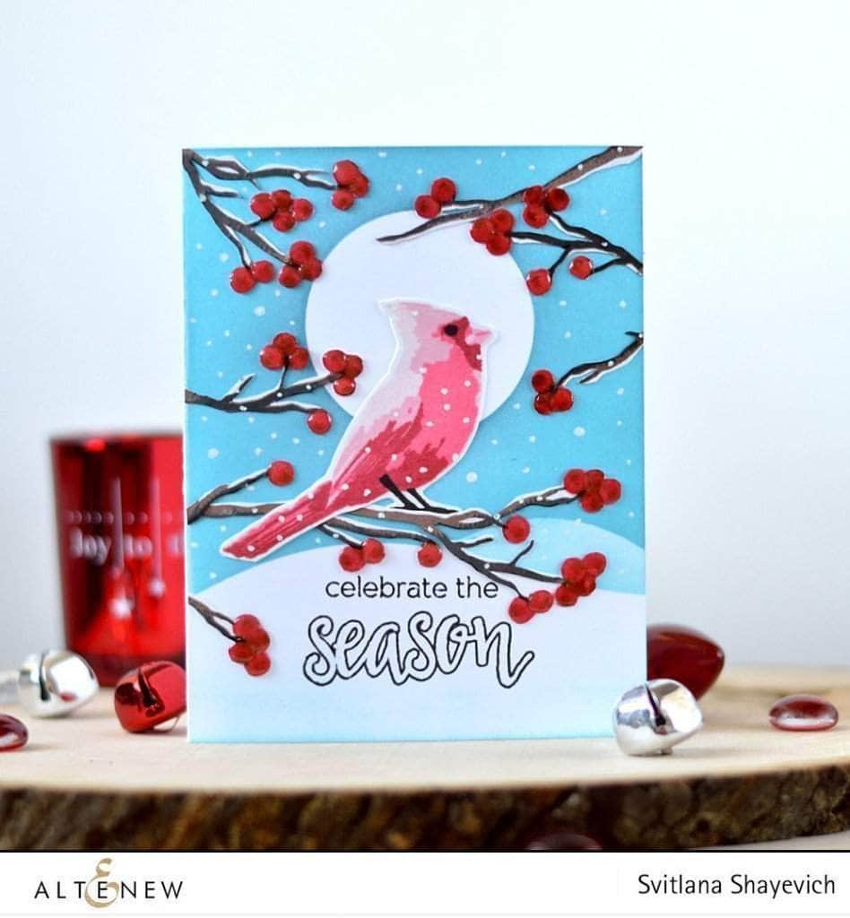 Altenew Ultimate Holiday Stamp Bundle featuring festive holiday-themed rubber stamps and designs for crafting and card-making.