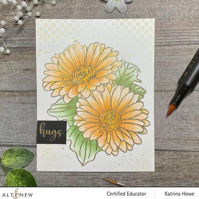 Altenew Stamp & Coloring Pencil Bundle Paint-A-Flower: Gerbera Revolution & Woodless Coloring Pencils Bundle