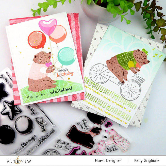 Altenew Alten Riding By stamp and die bundle featuring horse and rider designs for creative card making and crafts.