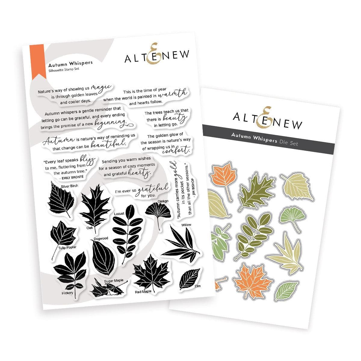 Autumn　オータム　ステッカー Autumn Whispers Stamp & Die Bundle for Fall Crafts | Altenew