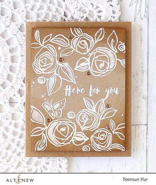 Altenew Stamp & Die Bundle Bamboo Rose Stamp & Die Bundle