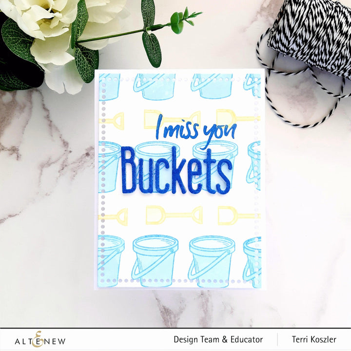 Altenew Stamp & Die Bundle Beach Bucket Stamp & Die Bundle