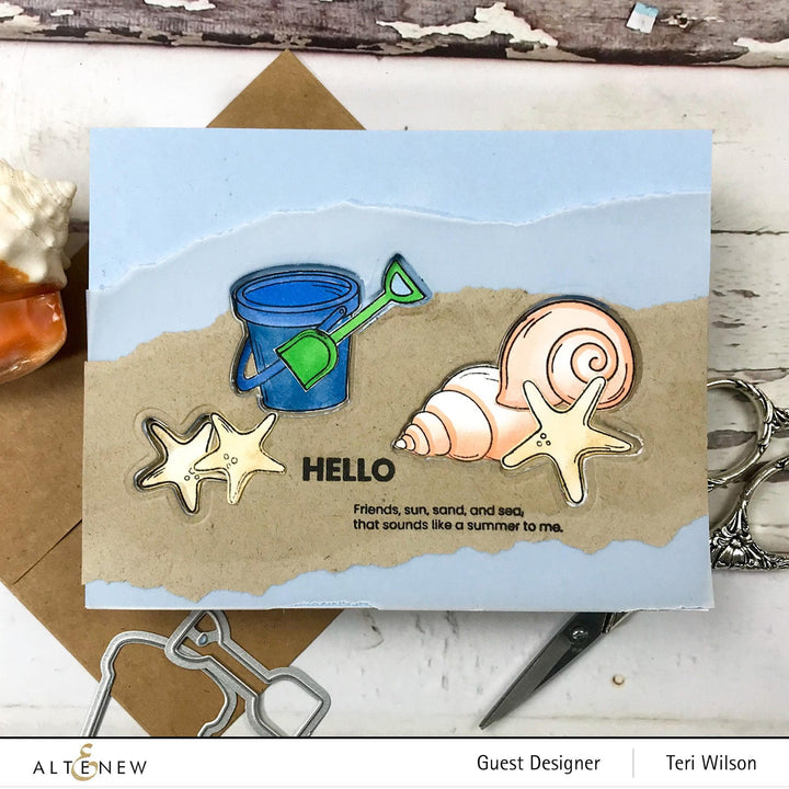 Altenew Stamp & Die Bundle Beach Bucket Stamp & Die Bundle