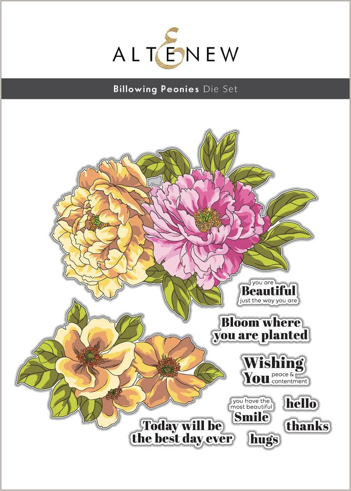 Altenew Stamp & Die Bundle Billowing Peonies