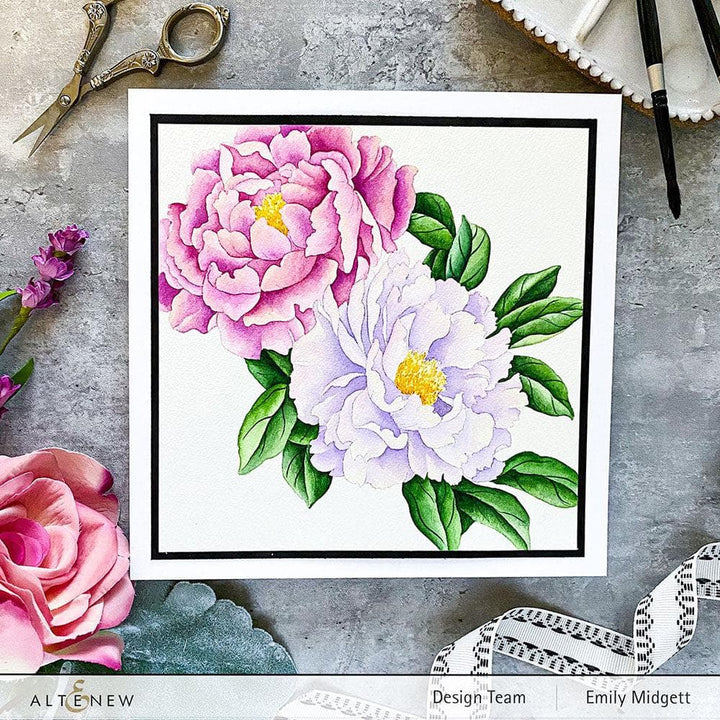 Altenew Stamp & Die Bundle Billowing Peonies