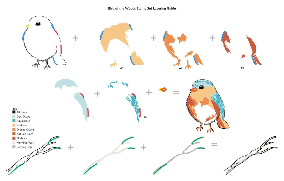 Altenew Stamp & Die Bundle Bird of the Woods Stamp & Die Bundle