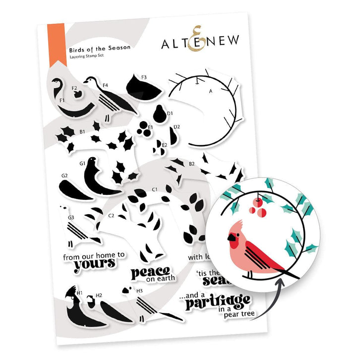 Altenew Stamp & Die Bundle Birds Of The Season