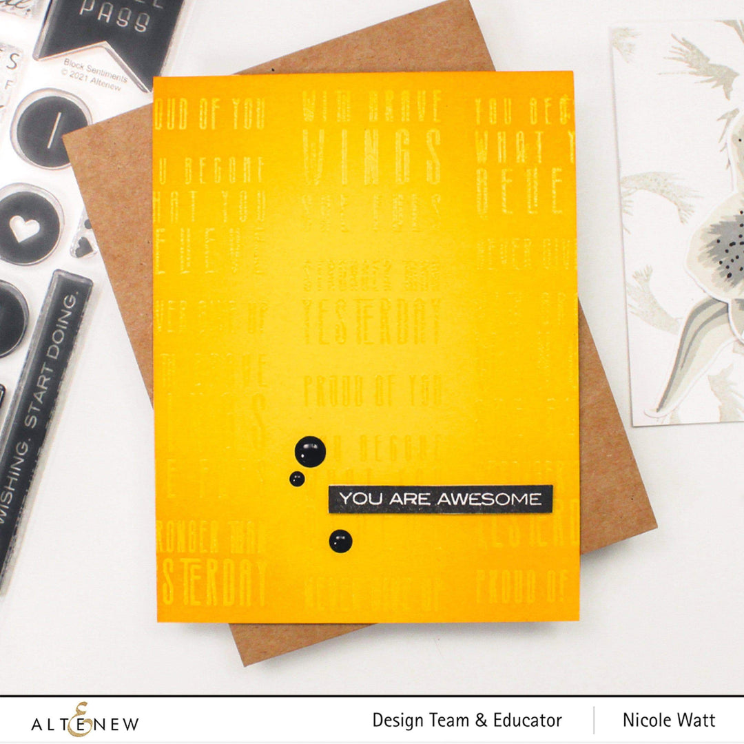 Altenew | Card Making, Scrapbooking & Paper-Crafting Supplies! Stamp & Die Bundle Block Sentiments Stamp & Die Bundle