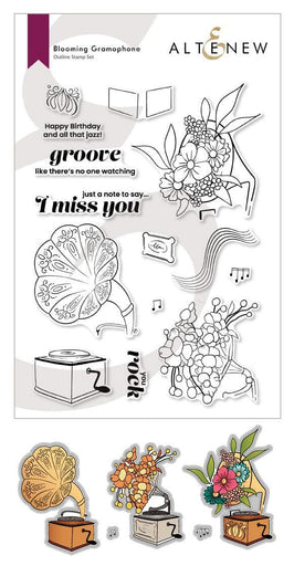 Altenew Stamp & Die Bundle Blooming Gramophone Complete Bundle