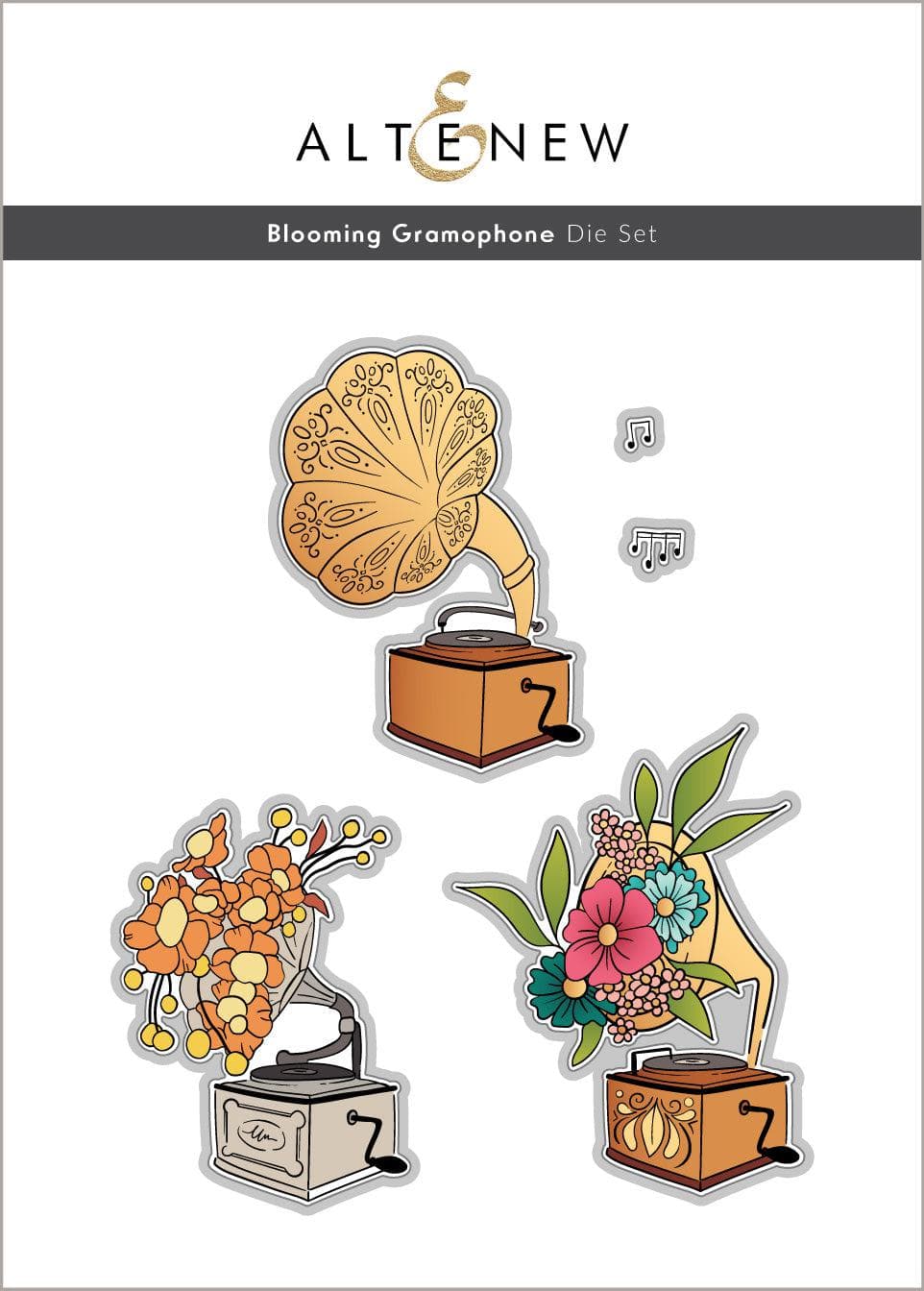 Altenew Stamp & Die Bundle Blooming Gramophone Complete Bundle