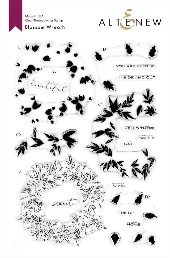 Altenew Stamp & Die Bundle Blossom Wreath Stamp & Die Bundle