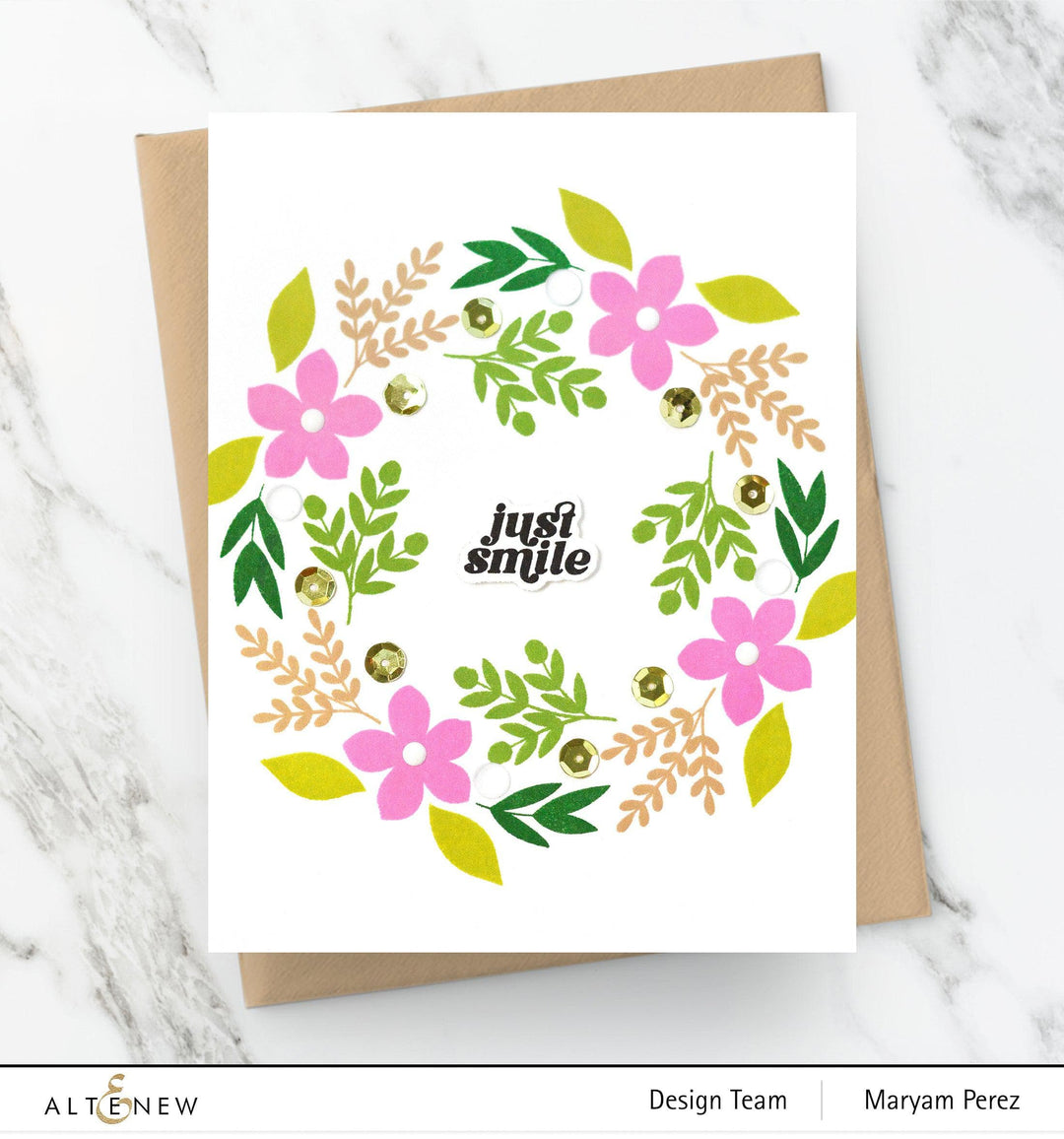 Altenew Stamp & Die Bundle Botanical Wreath Builder