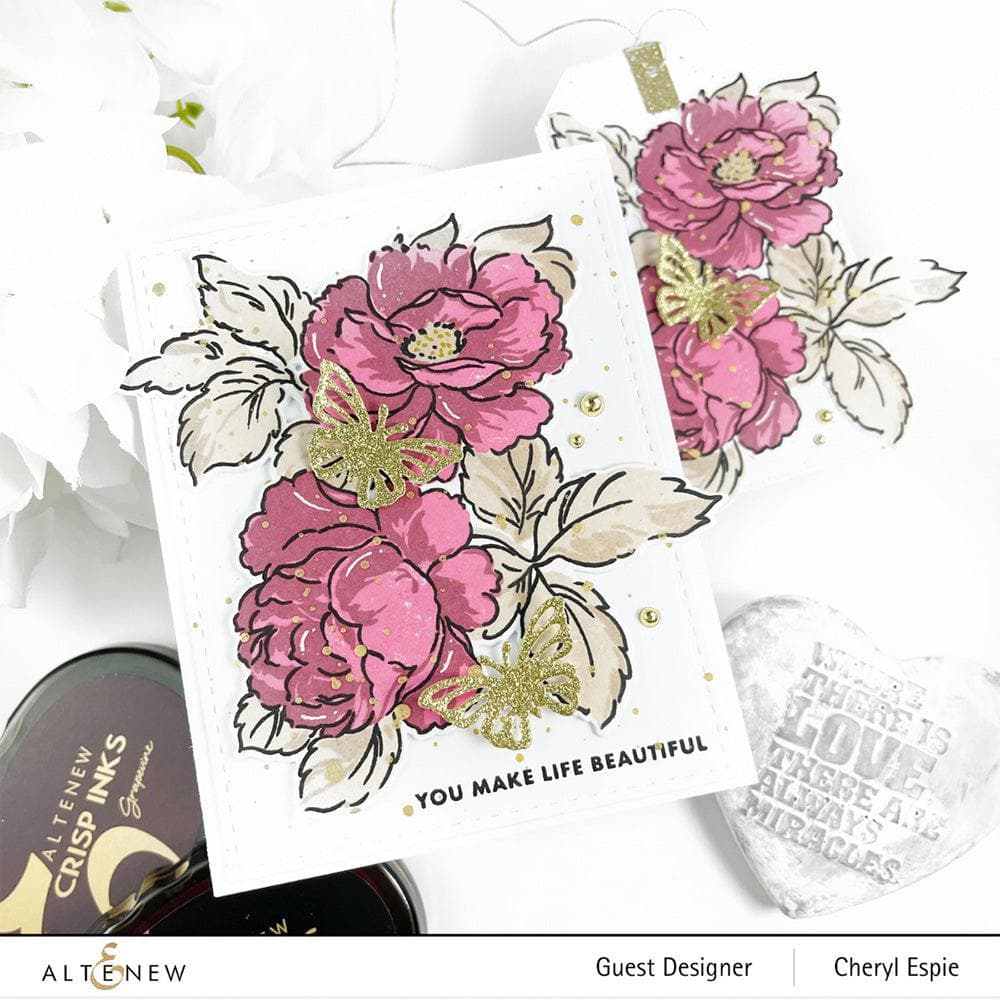 Altenew Stamp & Die Bundle Bountiful Bouquet Stamp & Die Bundle