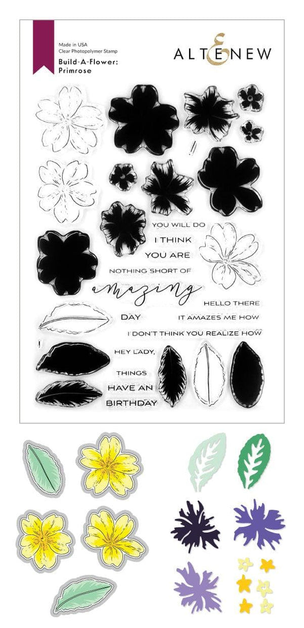 Altenew Stamp & Die Bundle Build-A-Flower: Primrose & Add-On Layering Die Bundle