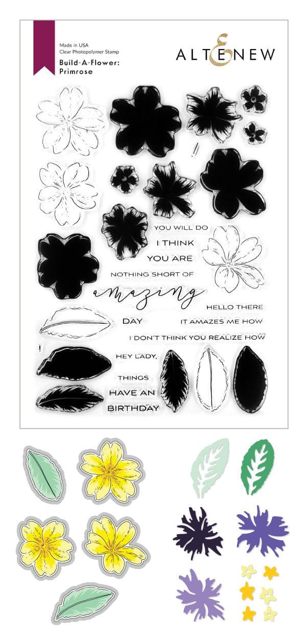 Altenew Stamp & Die Bundle Build-A-Flower: Primrose & Add-On Layering Die Bundle