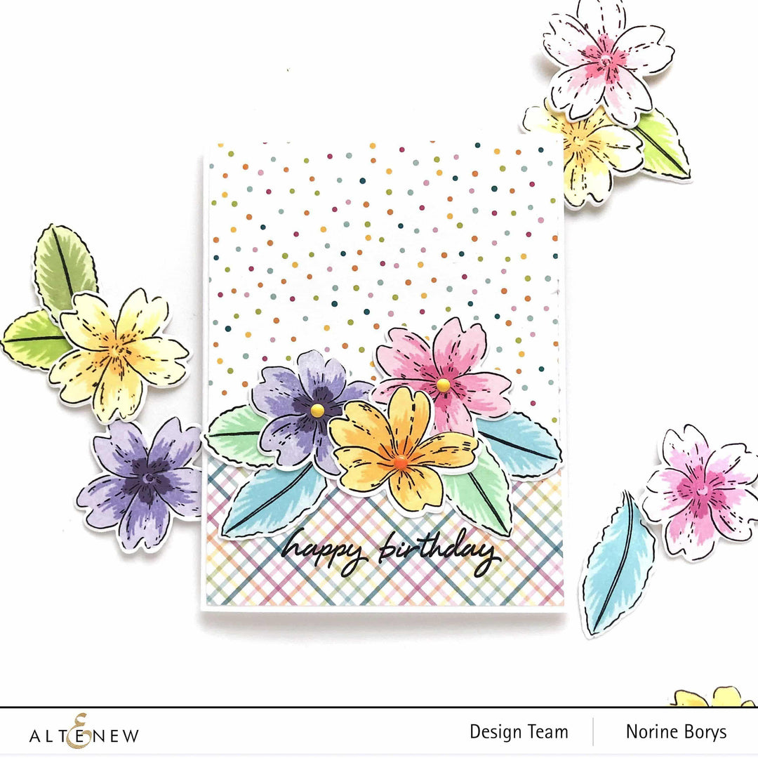 Altenew Stamp & Die Bundle Build-A-Flower: Primrose & Add-On Layering Die Bundle