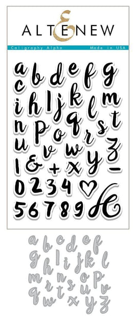 Altenew Stamp & Die Bundle Calligraphy Alpha