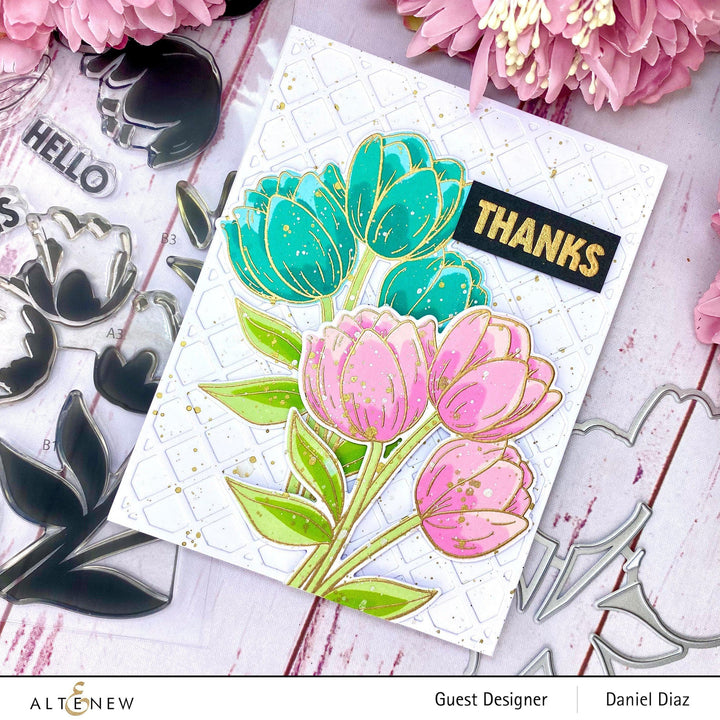 Altenew Stamp & Die Bundle Cartoon Tulips Stamp & Die Bundle