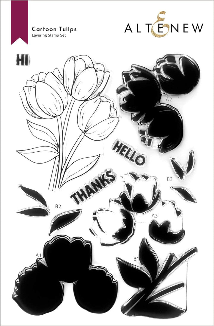 Altenew Stamp & Die Bundle Cartoon Tulips