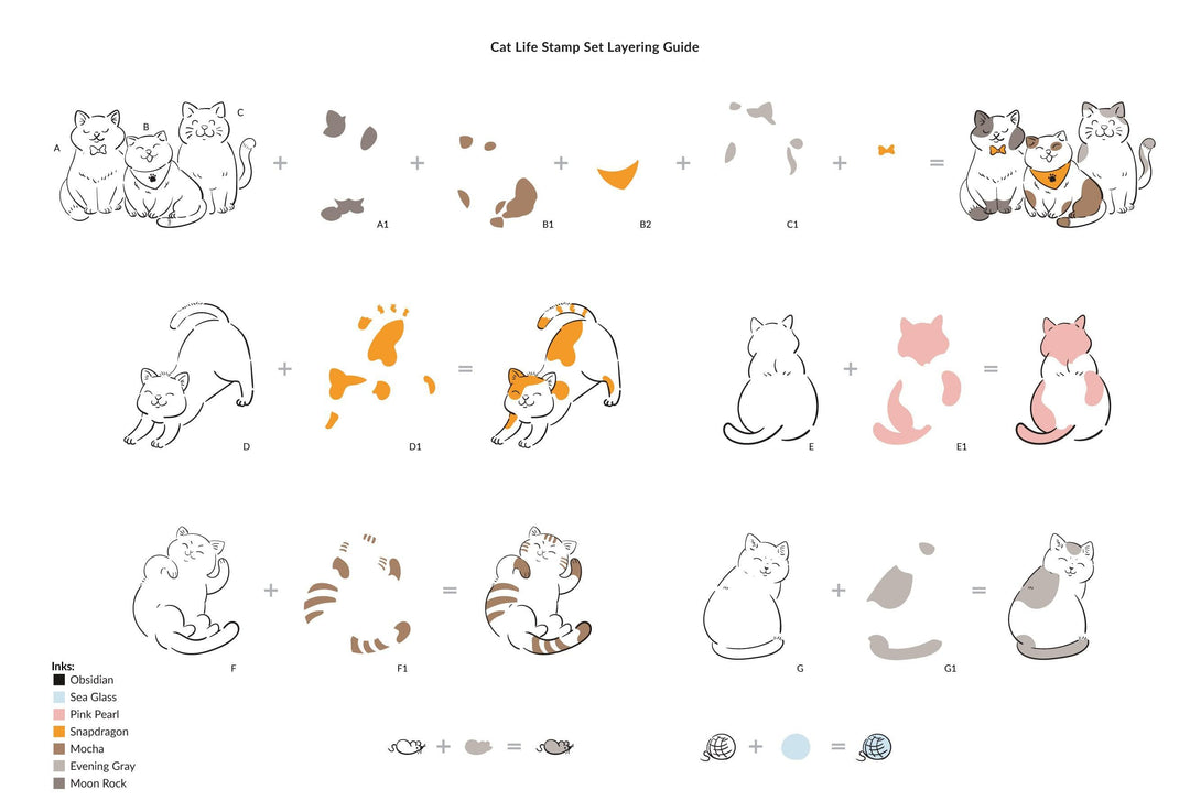 Altenew Stamp & Die Bundle Cat Life Stamp & Die Bundle