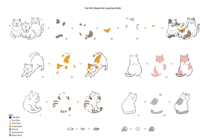 Altenew Stamp & Die Bundle Cat Life Stamp & Die Bundle