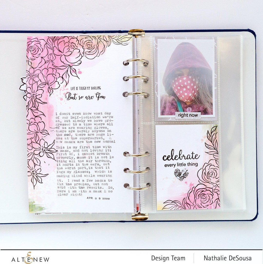 Altenew Celebrate Us & Celebrate Today stamp and die bundle with floral and celebratory designs for card making and crafts.