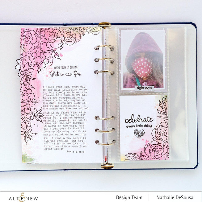 Altenew Celebrate Us & Celebrate Today stamp and die bundle with floral and celebratory designs for card making and crafts.