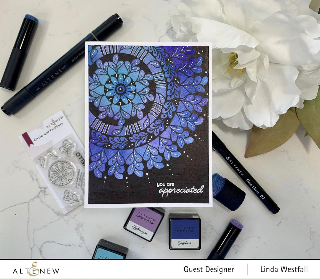 Altenew Stamp & Die Bundle Circle and Feathers Stamp & Die Bundle