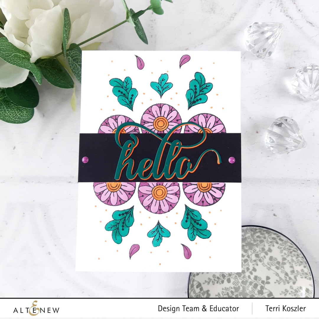 Altenew Stamp & Die Bundle Circle and Feathers Stamp & Die Bundle