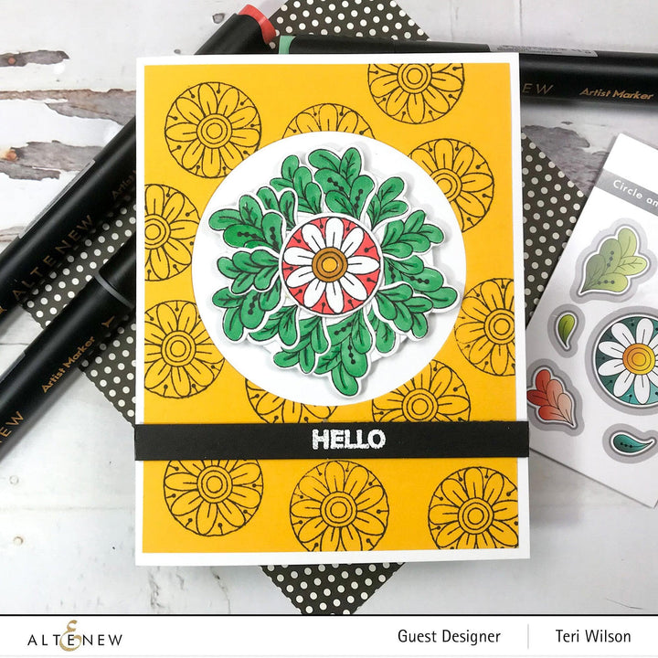 Altenew Stamp & Die Bundle Circle and Feathers Stamp & Die Bundle