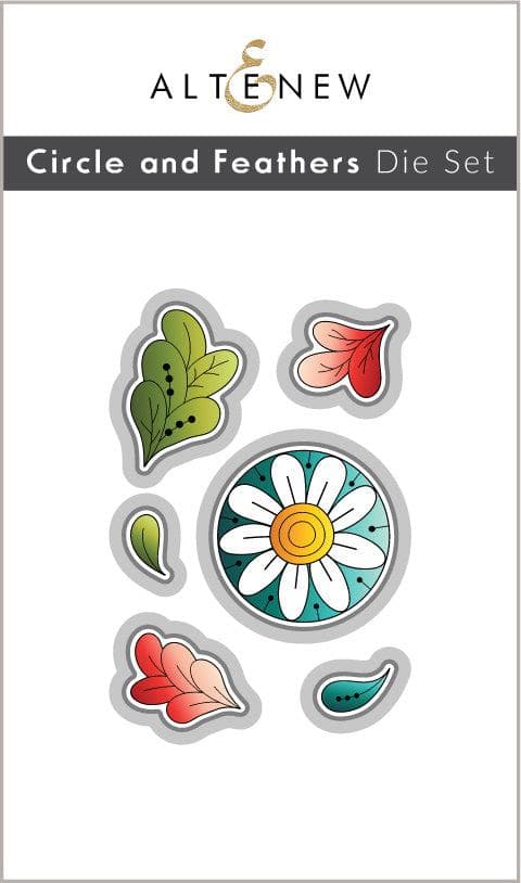 Altenew Stamp & Die Bundle Circle And Feathers