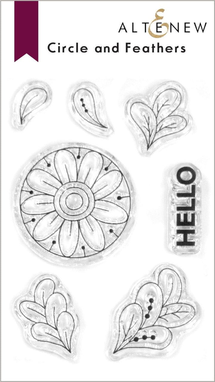Altenew Stamp & Die Bundle Circle And Feathers