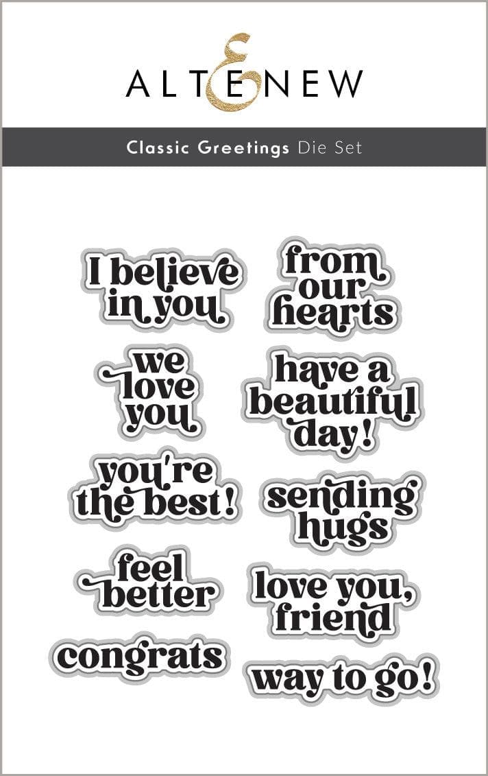 Altenew Stamp & Die Bundle Classic Greetings